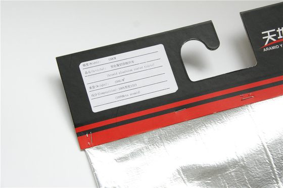 Het natuurlijke Witte de Stoffenkeperstof van 100% Meta Aramid Gealuminiseerde Weven