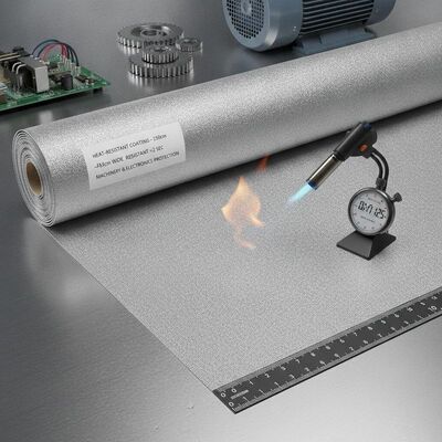 Hittebestendige coating van 150 cm breed met vlambestendigheid van minder dan 2 seconden, perfect voor machinebescherming en elektronica
