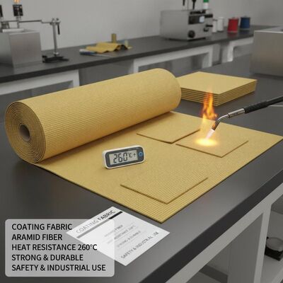 Coatingstof Aramidestof Hittebestendigheid 260 graden Sterk Duurzaam materiaal Ideaal voor veiligheidskleding en industrieel