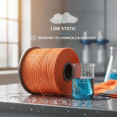 Resistent tegen chemische stoffen en zonlicht Synthetische modacryl draad met een lage statische opbouw Ontworpen voor veiligheid en beschermende kleding