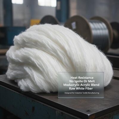 Warmtebestand Geen ontsteking of smelt Modacryl Acrylmengsel Ruwe witte vezels ontworpen voor industriële textielproductie