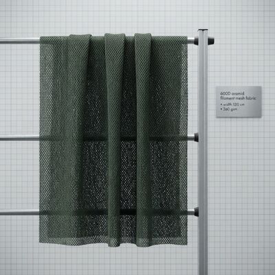 600D Vlamwerend Aramide Mesh Stof met Hoge Treksterkte voor Beschermende Kleding