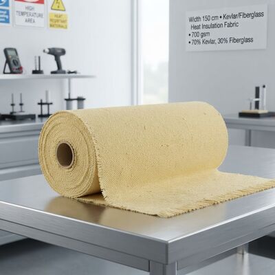 Kevlar glasvezel warmte-isolatie stof met hoge temperatuur weerstand, vlamvertrager en scheurbestand
