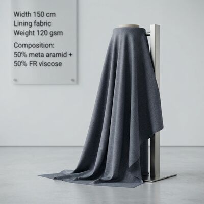 50% meta-aramid 50% FR Viskose bekledingsstof - Permanent vlamvertragend 120 gsm voor beschermende kleding