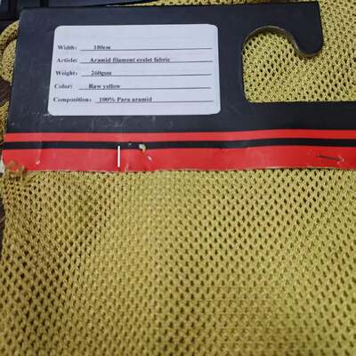 260gsm snijbestendig para-aramide weefsel en 180cm breed aramide mesh weefsel voor beschermende kleding
