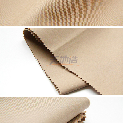 De Stof van keperstofmeta Aramid met Kaki Anti de Boogkleding van Spandex 160gsm voor Aardolie