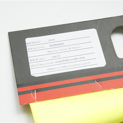 Katoenen van 300gsm Modacrylic Antistatische Stoffen Fluorescente Geel voor Beschermende Kleding