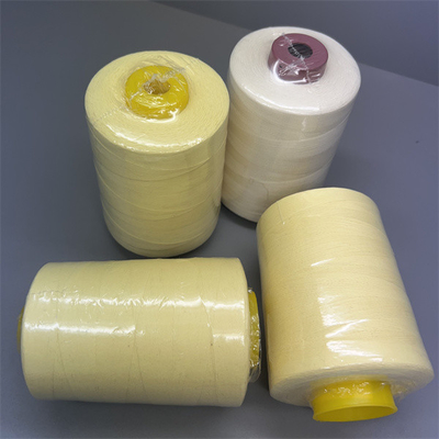 60 TEX Ne 30/3 het Naaien van Paragraaf Aramid Draad Ruwe Geel met Met hoge weerstand