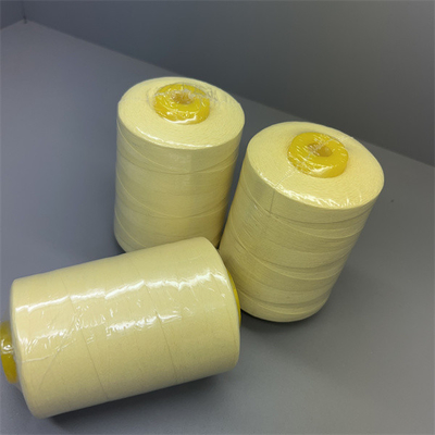60 TEX Ne 30/3 het Naaien van Paragraaf Aramid Draad Ruwe Geel met Met hoge weerstand