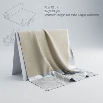 Aluminiumfolie meta-aramide stof met hittebestendigheid, vlamvertrager en aangepaste lengte