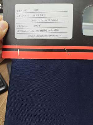 280gsm Modacryl Katoen FR Stof met 150cm Breedte en Permanente Vlamvertraging voor Beschermende Kleding